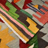 Tapis Kilim tribal tissé à la main 5x7, 155x232Cm