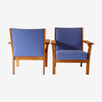 Club armchairs Hans. J. Wegner, Denmark, 1960s