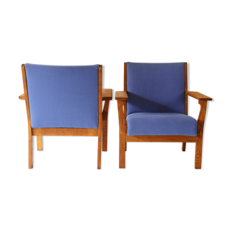 Club armchairs Hans. J. Wegner, Denmark, 1960s