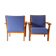 Club armchairs Hans. J. Wegner, Denmark, 1960s