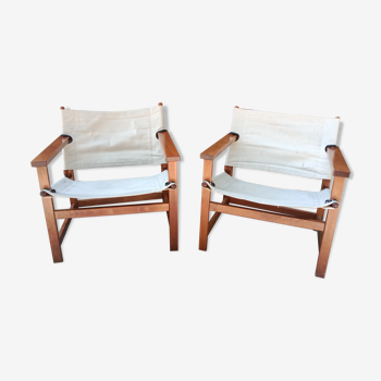 Pair of Hyllinge Mobler armchairs