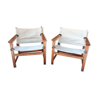 Pair of Hyllinge Mobler armchairs