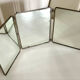 Antique triptych barber's mirror Brot – mercury mirror –