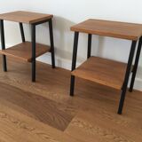 Pair of solid oak bedside tables