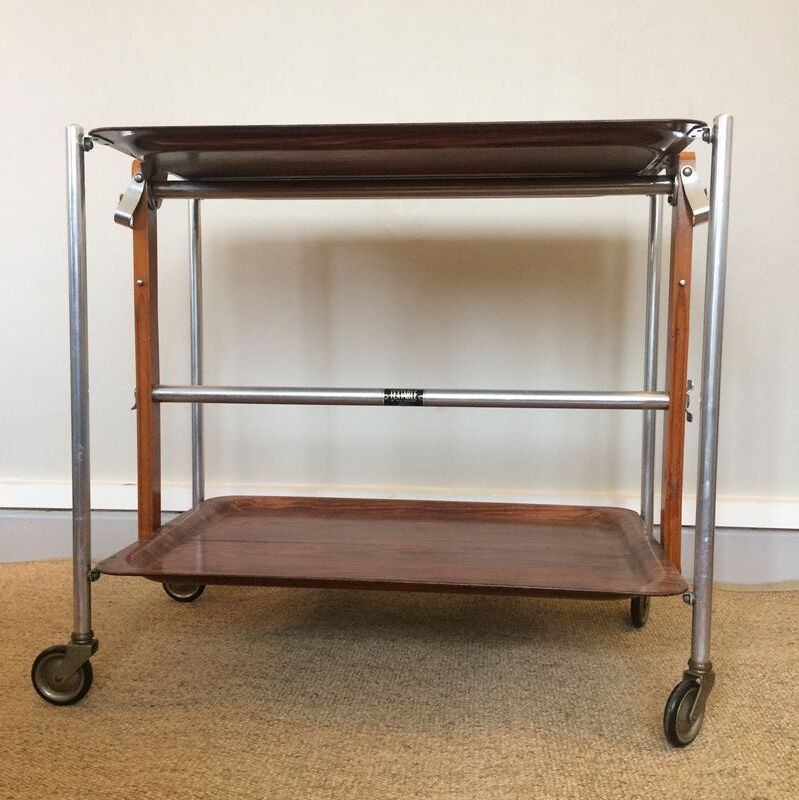 Folding wheelchair serving table