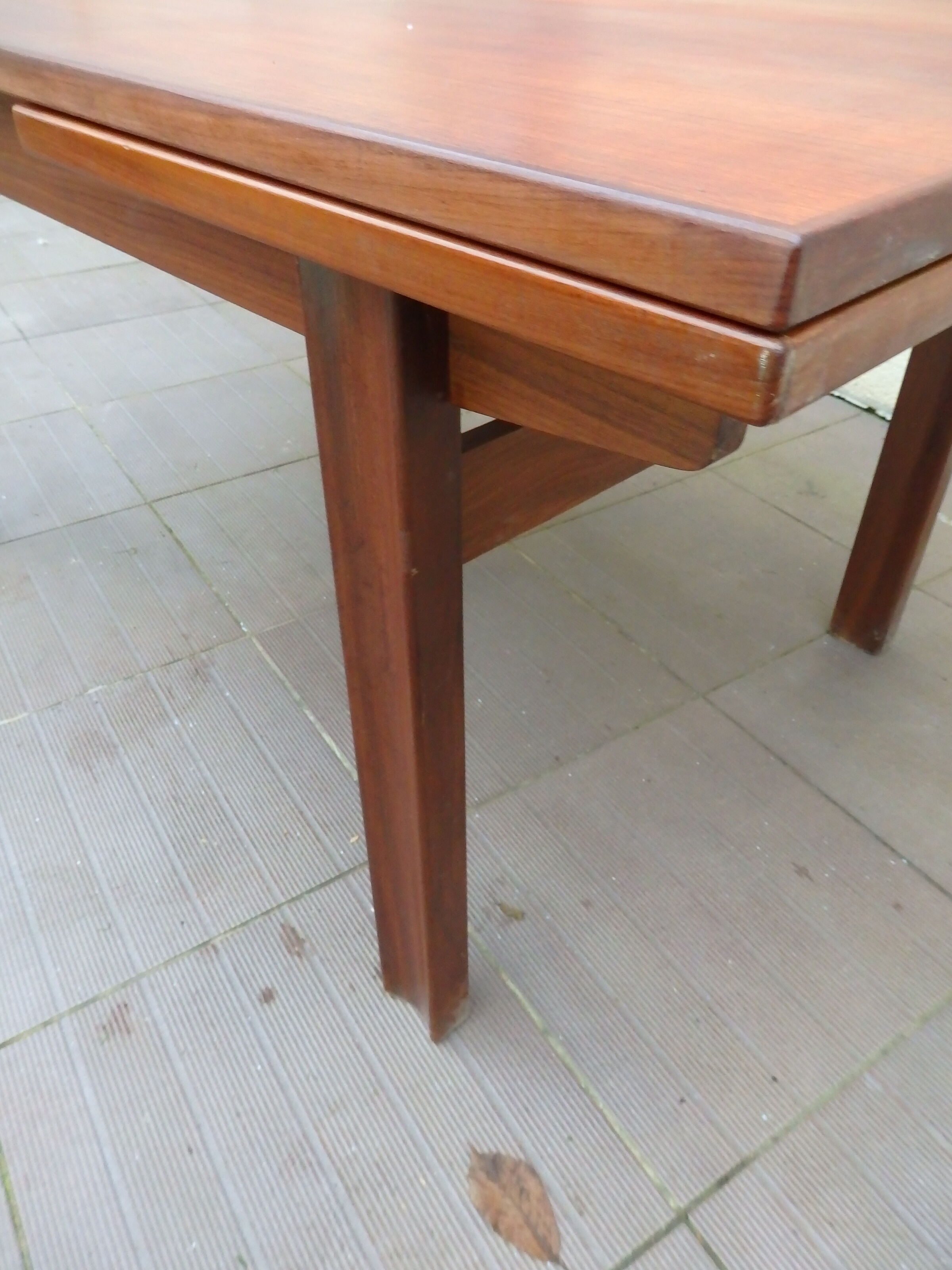 Rectangular dining table in vintage teak