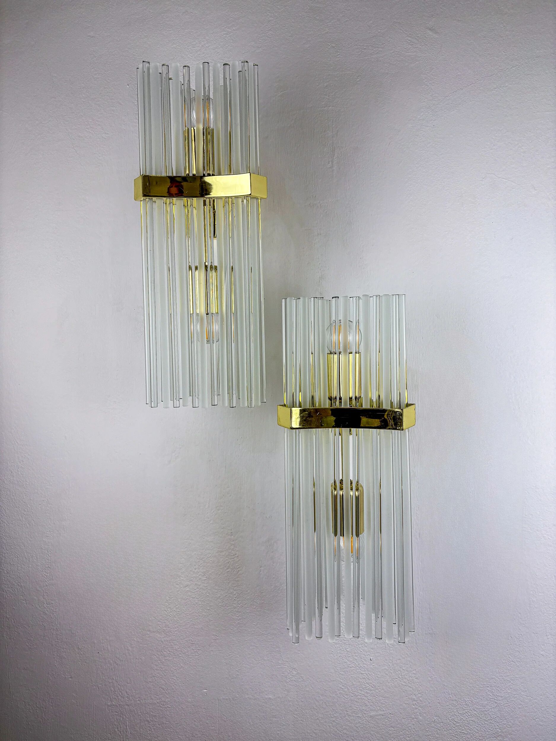 Pair of wall lights from Sciolari for Lightolier, circa 1970s, Italy