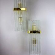 Paire de lampes murales de Sciolari pour Lightolier, vers les années 1970, Italie.