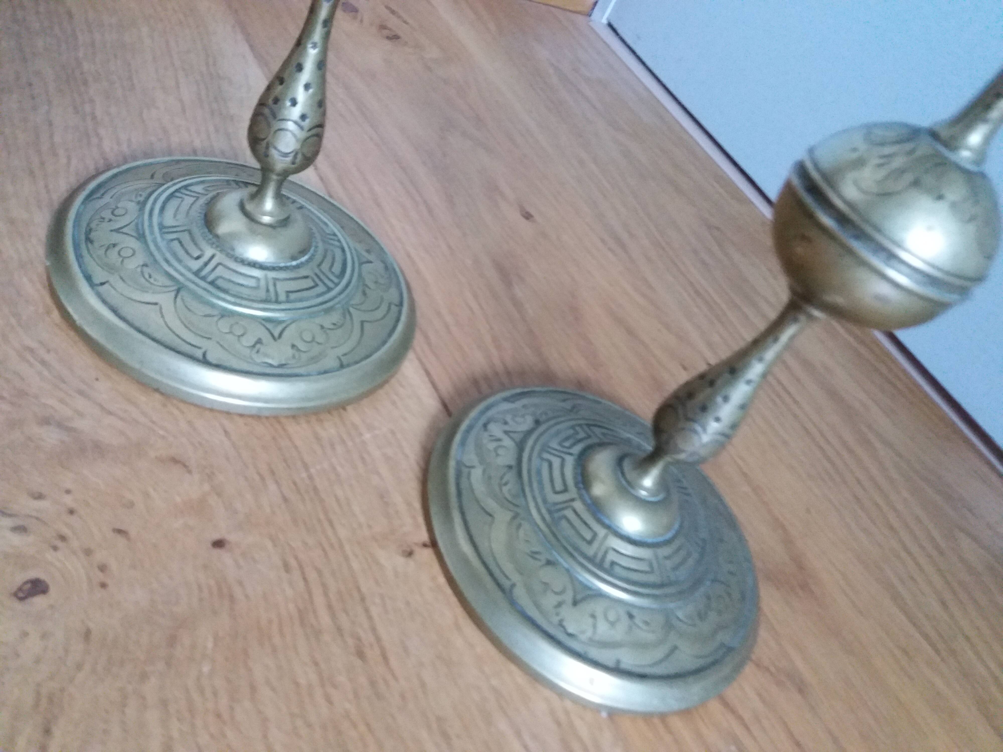 Brass candlesticks