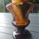 Vase pique-fleur vintage Georges Tardieu – Biot – Décor  main – 22 cm