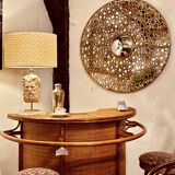 Sun mirror in gold metal Diam 100 cm
