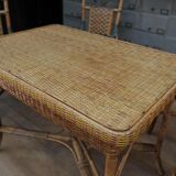 1960 rattan dining table