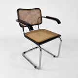 Tubular Frame and Cane Cantilever Dining Chair, Italy, 1970s