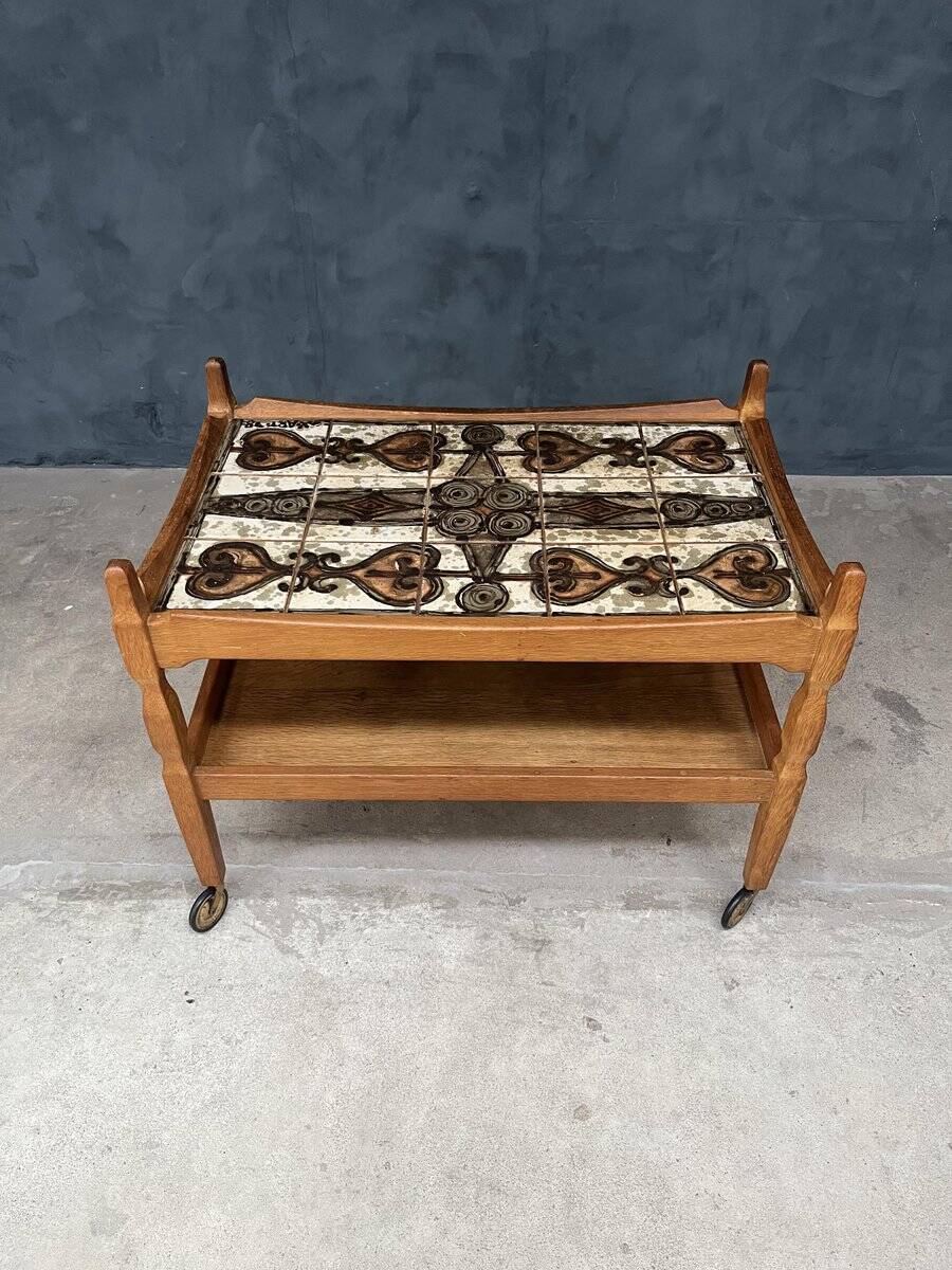 Modern Rolling Table Mid-Century by Henning Kjærnulf, 1960s