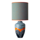 XXL Mid-Century Modern grey and orange ceramic table lamp Carstens Tönnieshof
