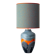 XXL Mid-Century Modern grey and orange ceramic table lamp Carstens Tönnieshof