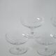 set of 5 engraved crystal champagne glasses 1950 9 x 6.5 cm