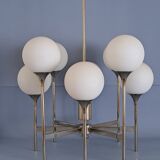 Chandelier Sciolari 8 balls in satin glass.