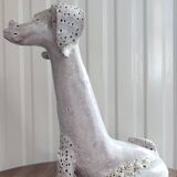 Antique zoomorphic sculpture in glazed terracotta