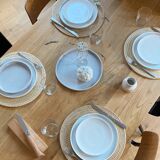 Table set or underside made of natural fiber