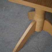 Tabouret trépied pivotant en orme, design danois du milieu du siècle, années 1970