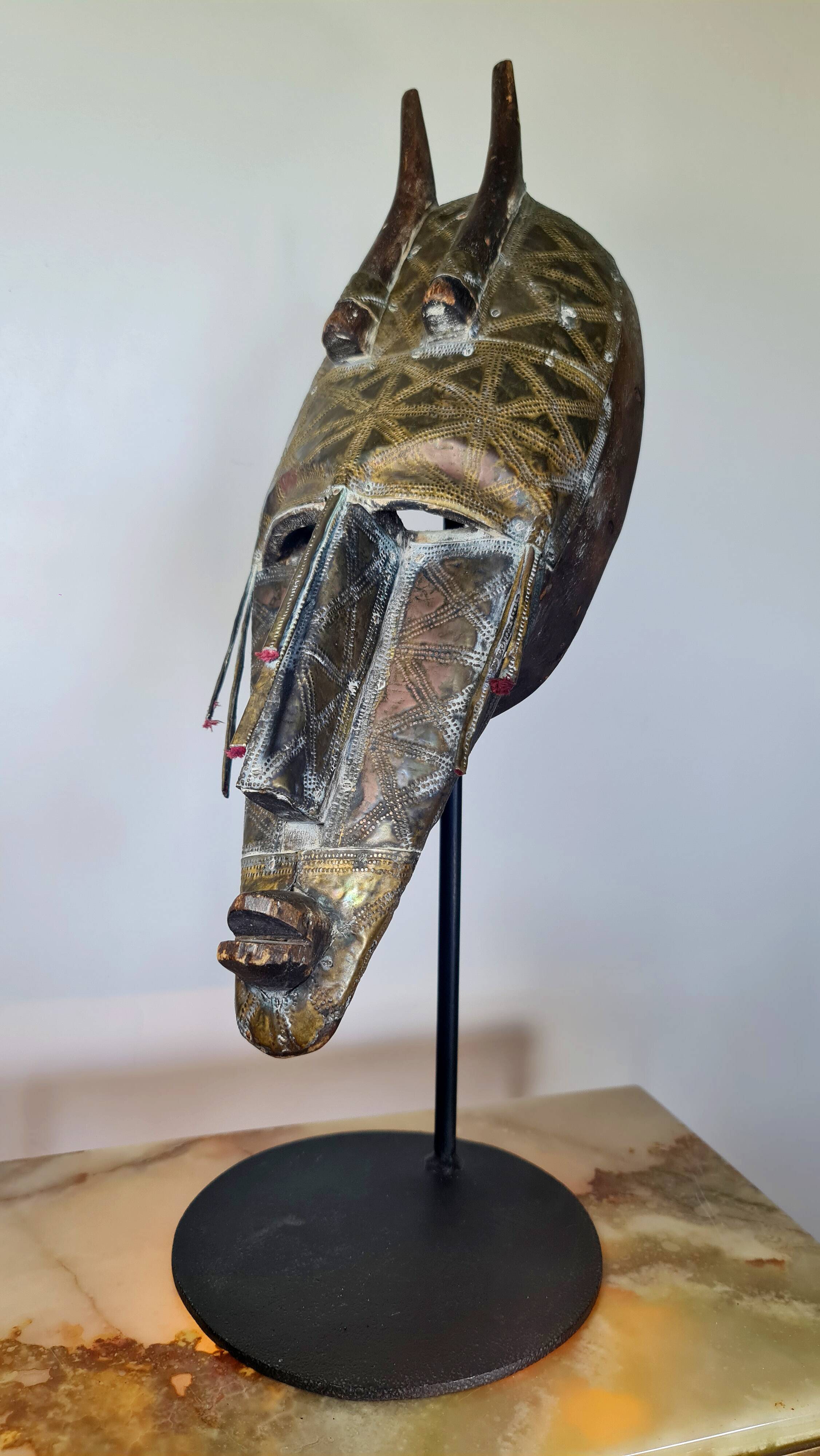 African bambara mask (mali), sold without base