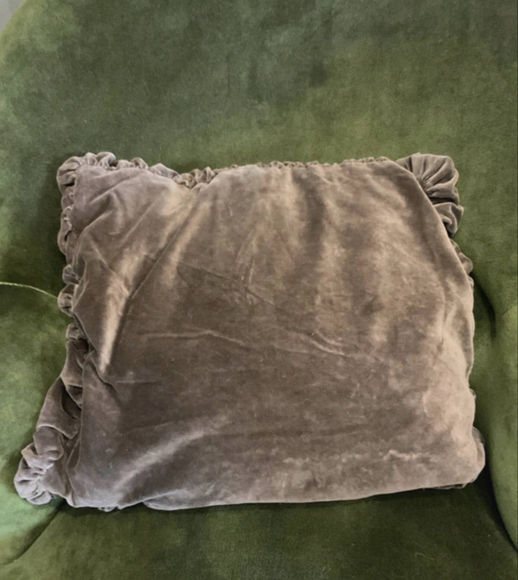 Vintage velvet cushion