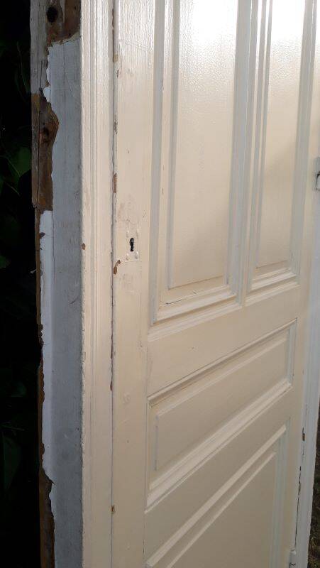 Haussmannian wardrobe door 82.5x261.5cm antique with frame