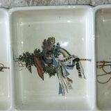 Three-compartment plate in earthenware from Obernai – Alsace