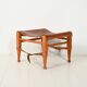 Tabouret « Safari » en chêne et cuir