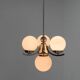 Art deco nickel and glass chandelier, 1930s