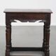 Signed Antique English Oak Joint Stool / Stool from the 17th Century