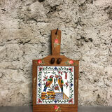 Hand-painted tiled cutting board