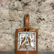 Hand-painted tiled cutting board