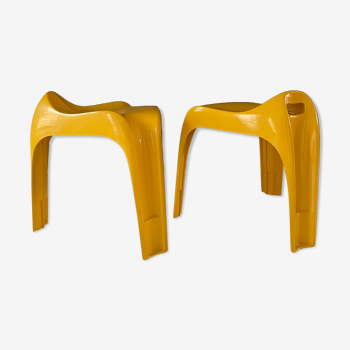 Pair of stools by alexeander begge for casala, 1970