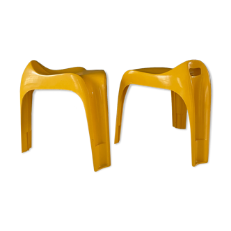 Pair of stools by alexeander begge for casala, 1970