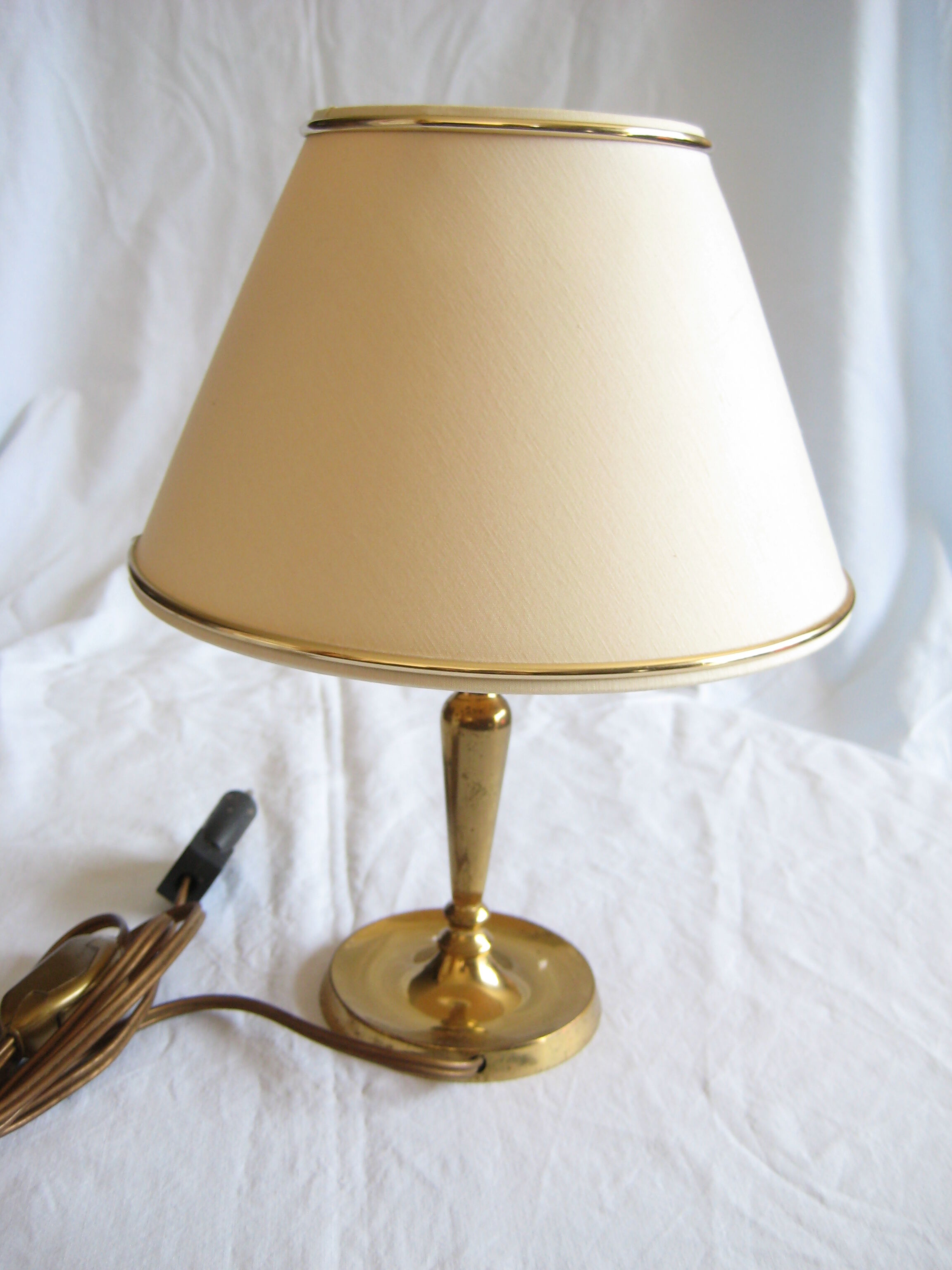 Brass bedside lamp