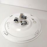 Ceiling lamp or wall lamp Holophane white opaline glass 1970 diameter 35cm