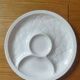 New! 1960/80 Salins / 4 Large Artichoke Plates / white