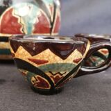 Saint Jean de Bretagne ceramic liqueur set, 5 pieces