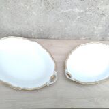 Oval porcelain dishes
