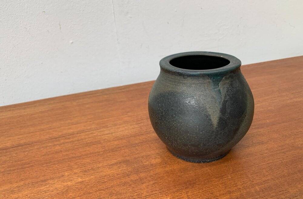 Danish studio pottery vase from the mid-century, 1960s.