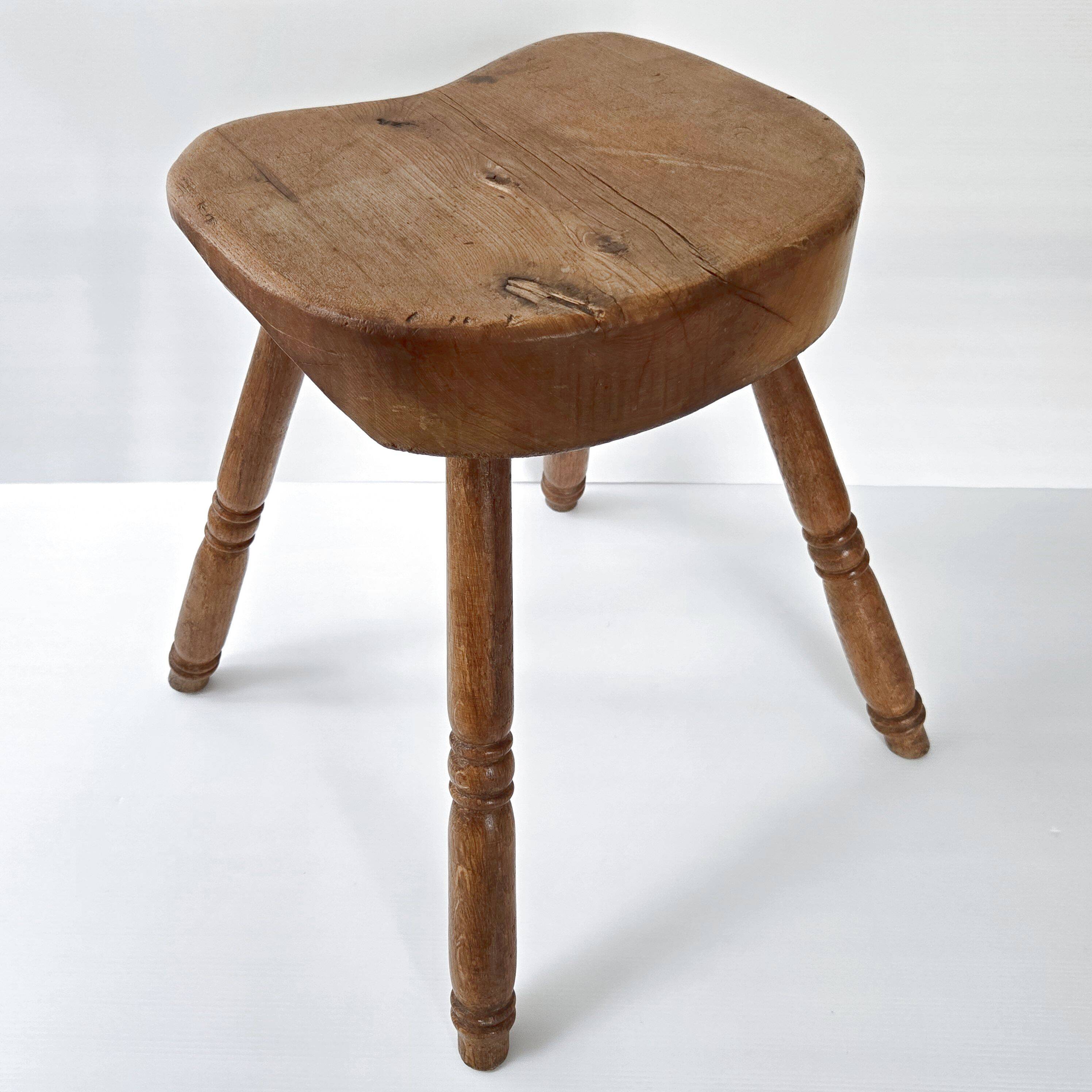 Vintage brutalist stool 1950