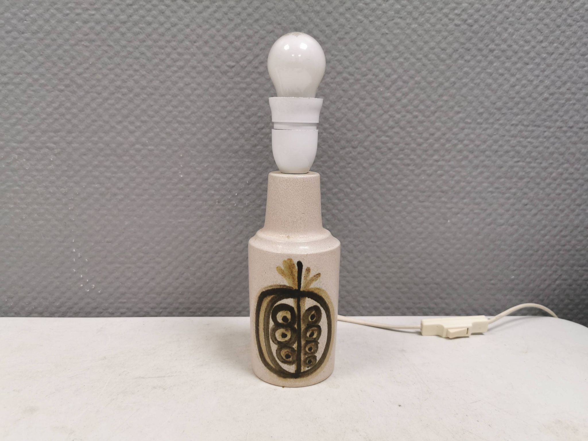 Small stoneware table lamp from Danish brand Okola, 1980s