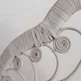 Vintage bamboo, rattan armchair with armrests, 1950s