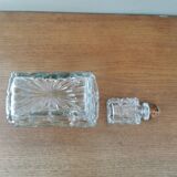 Glass carafe in the shape of a perfume bottle
