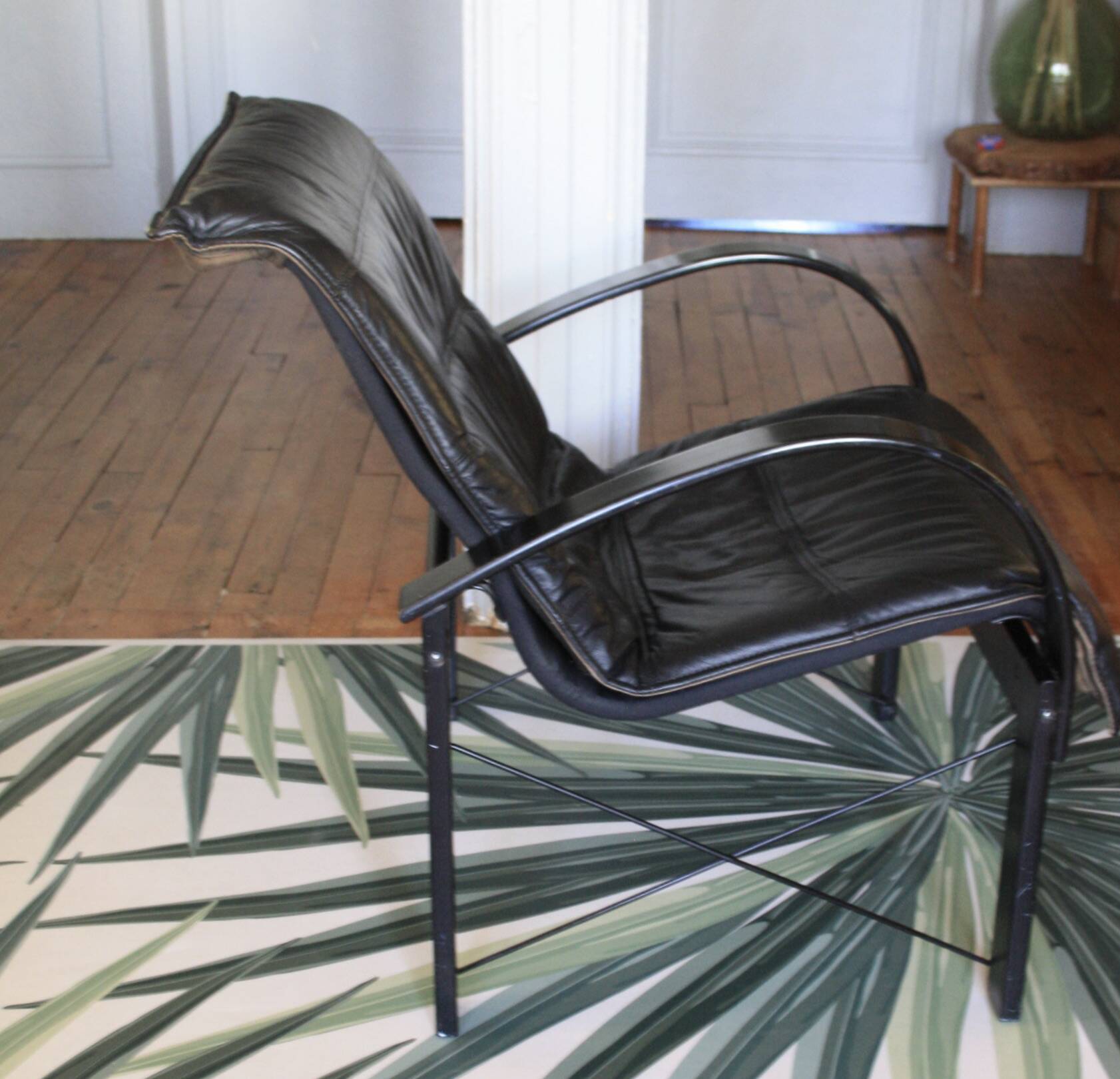 Polhem leather armchair by T. Björklund for Ikea