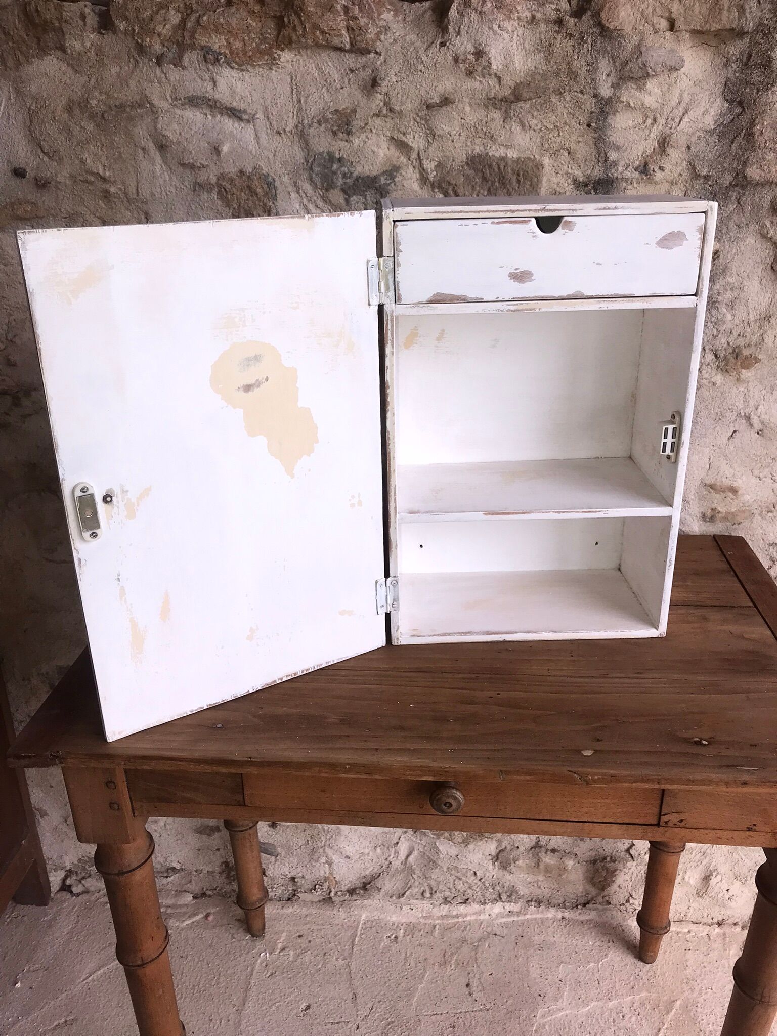 Wooden medicine cabinet