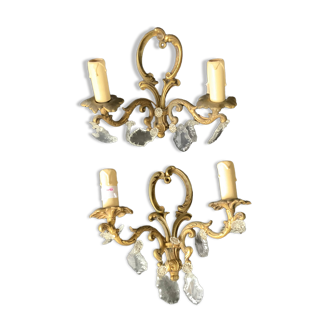 Appliques en bronze et pampilles