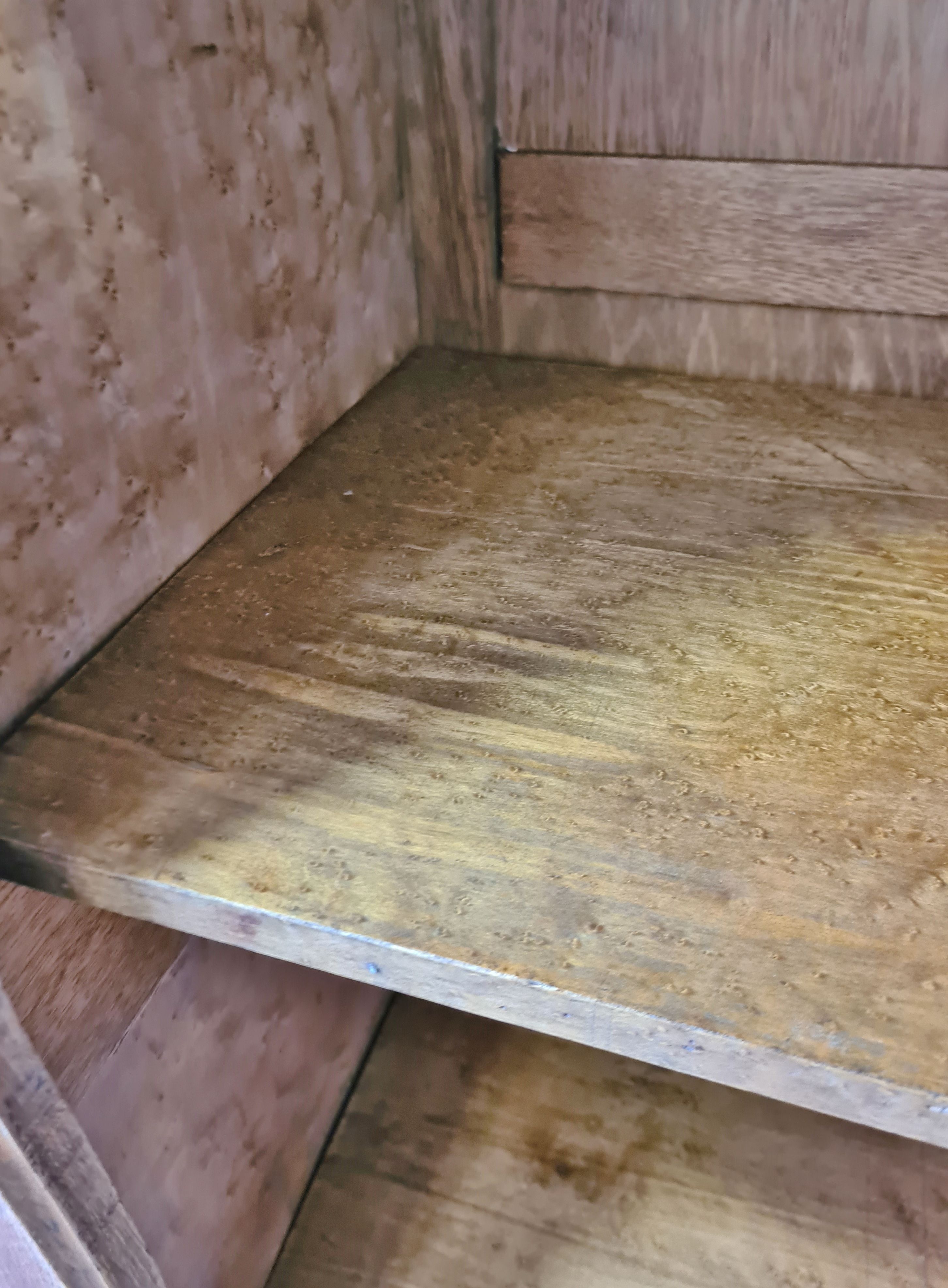 Renovated old oak cabinet, walnut magnifying glass and canning